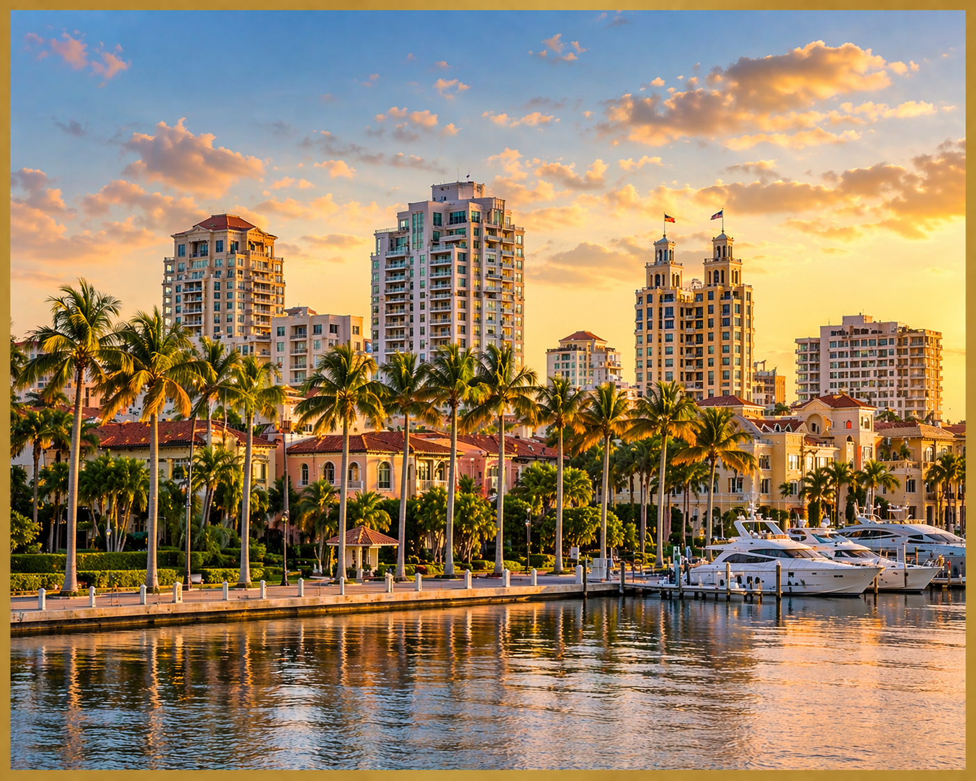 West Palm Beach, Florida waterfront representing one of the Herbert Bearman Foundation's focus regions